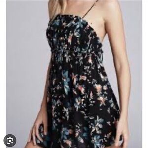 Intimately Free People Black Floral Mini Dress
